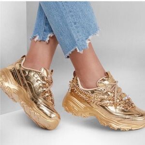 Skechers Gold Athletic Shoes for Women